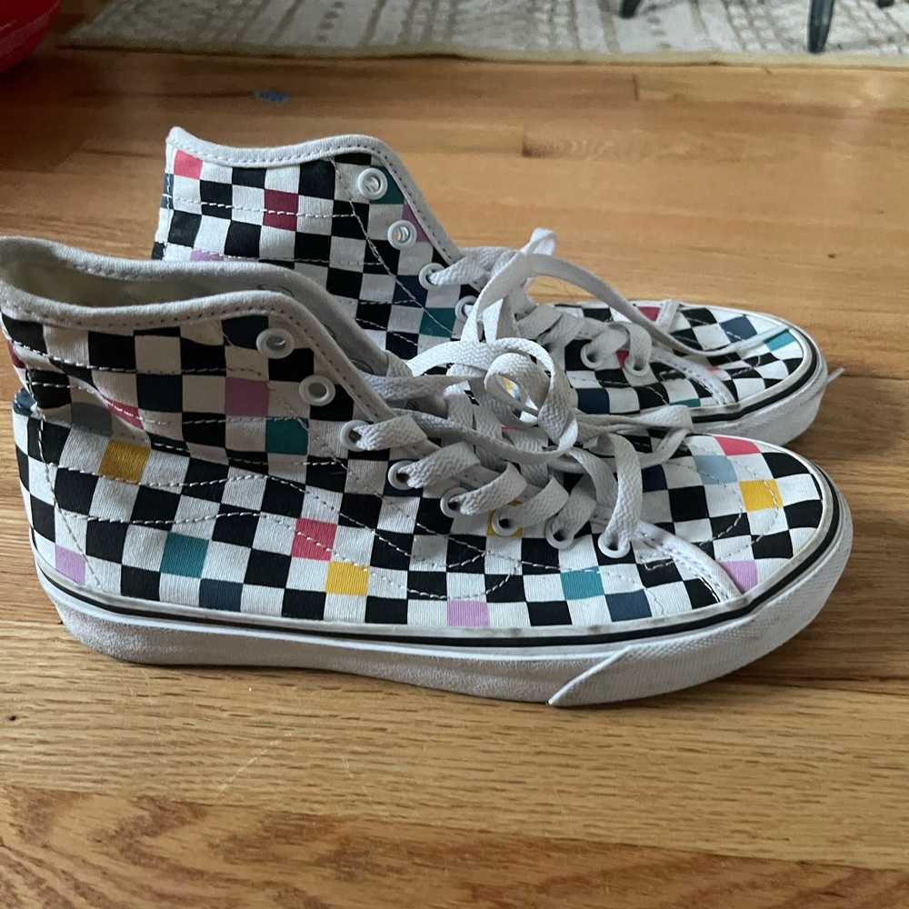 Vans Unisex Sk8 Hi Decon Hi Top Sneaker - Multi-Colored Check